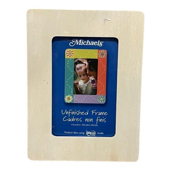 Michaels Set of Three Unfinished Picture Frames for 4" x 6" Photos New - Picture 6 of 7